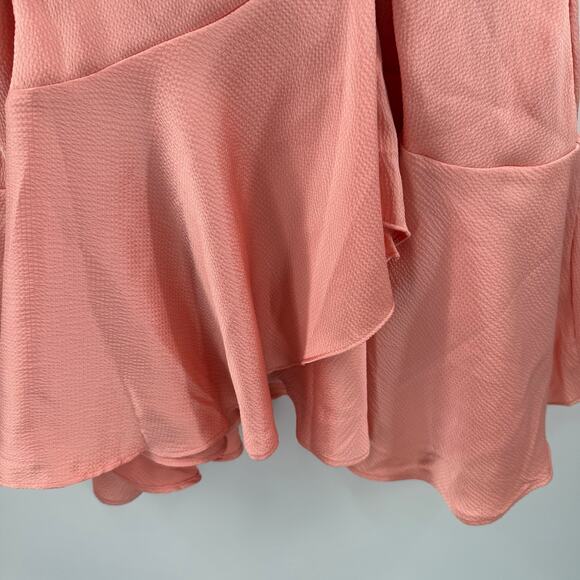 Free People Scarlett Dress Size Medium Mini Pink Peach Summer Button V-Neck NWT - Picture 11 of 16